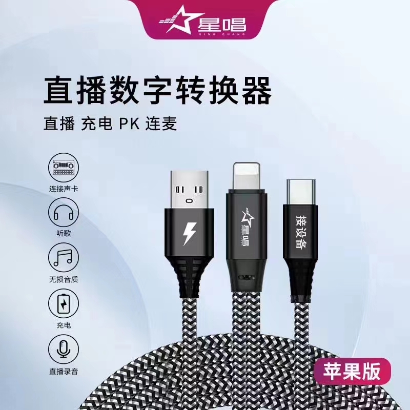 星唱极光音箱直播OTG转接线