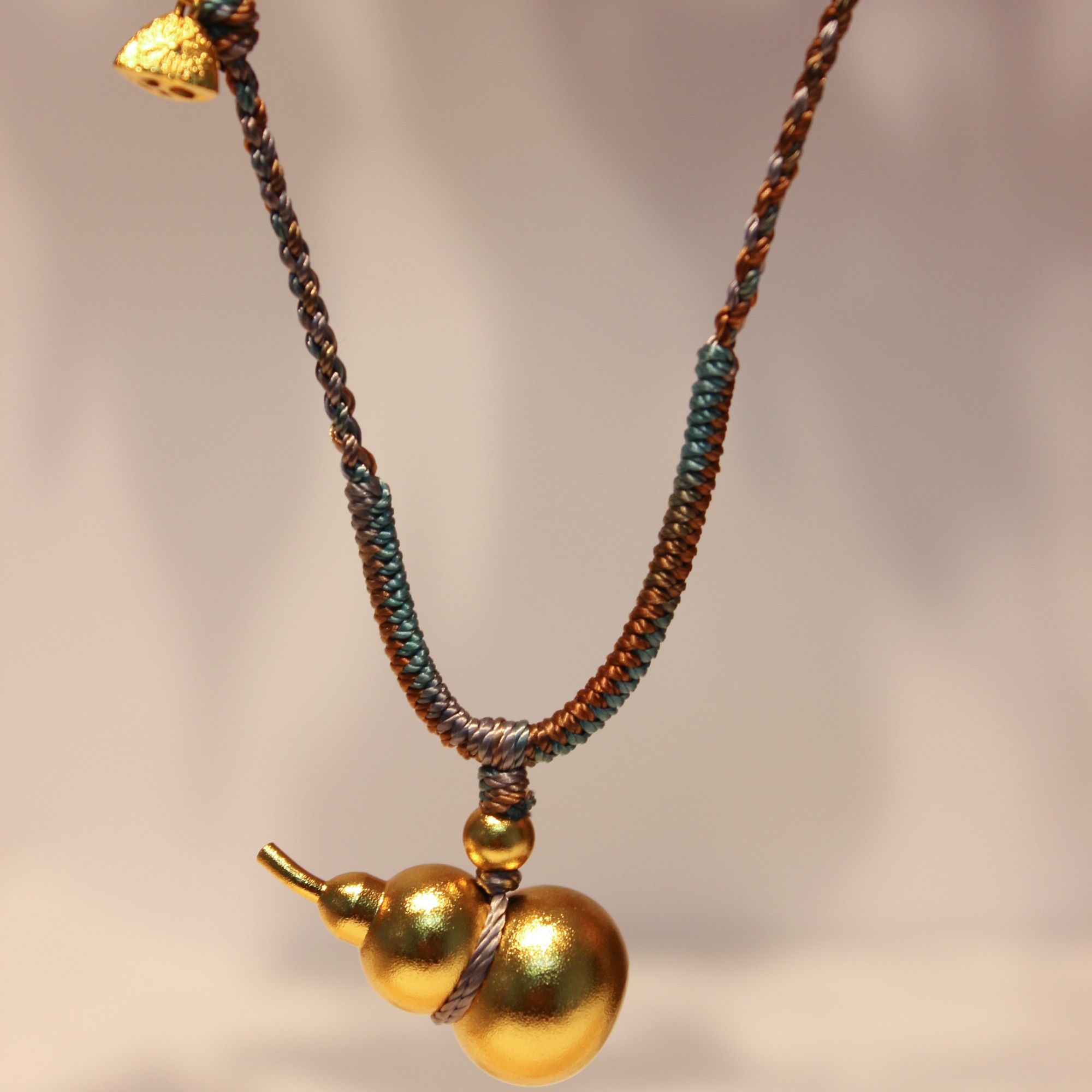 合金布艺吊坠 【陶然无忧】合金葫芦新中式复古