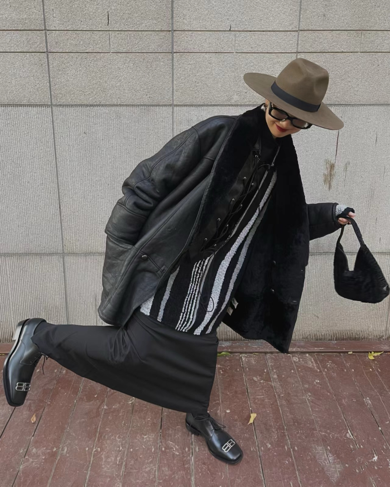 vintage中古皮衣外套韩版潮流外套