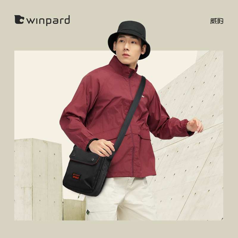 WINPARD/威豹工装系列男士斜挎包竖版多功能单肩包个性百搭包包