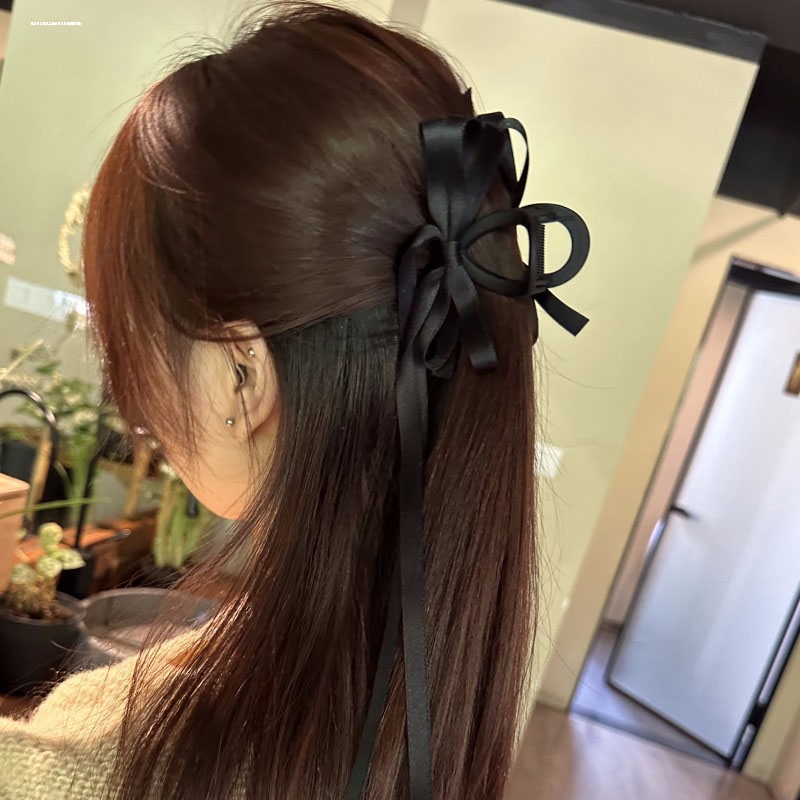 蝴蝶结飘带小抓夹后脑勺头饰发饰少女设计气质显白发量2023百搭