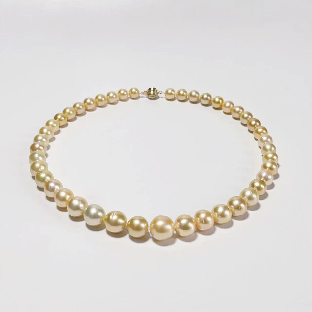 【大D】14K金/金珠项链/8-11MM