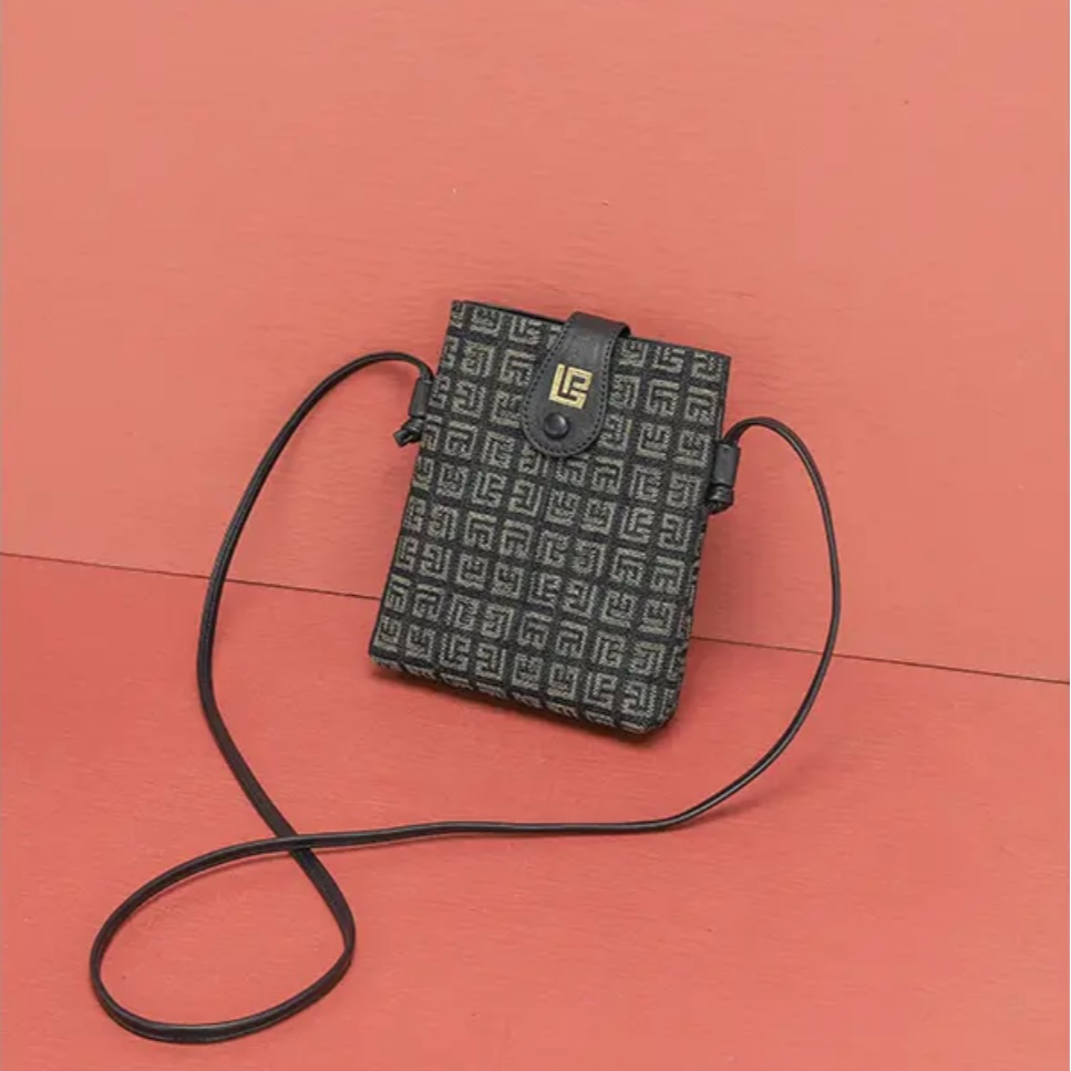 5-2025黑色轻奢百搭女士手机包