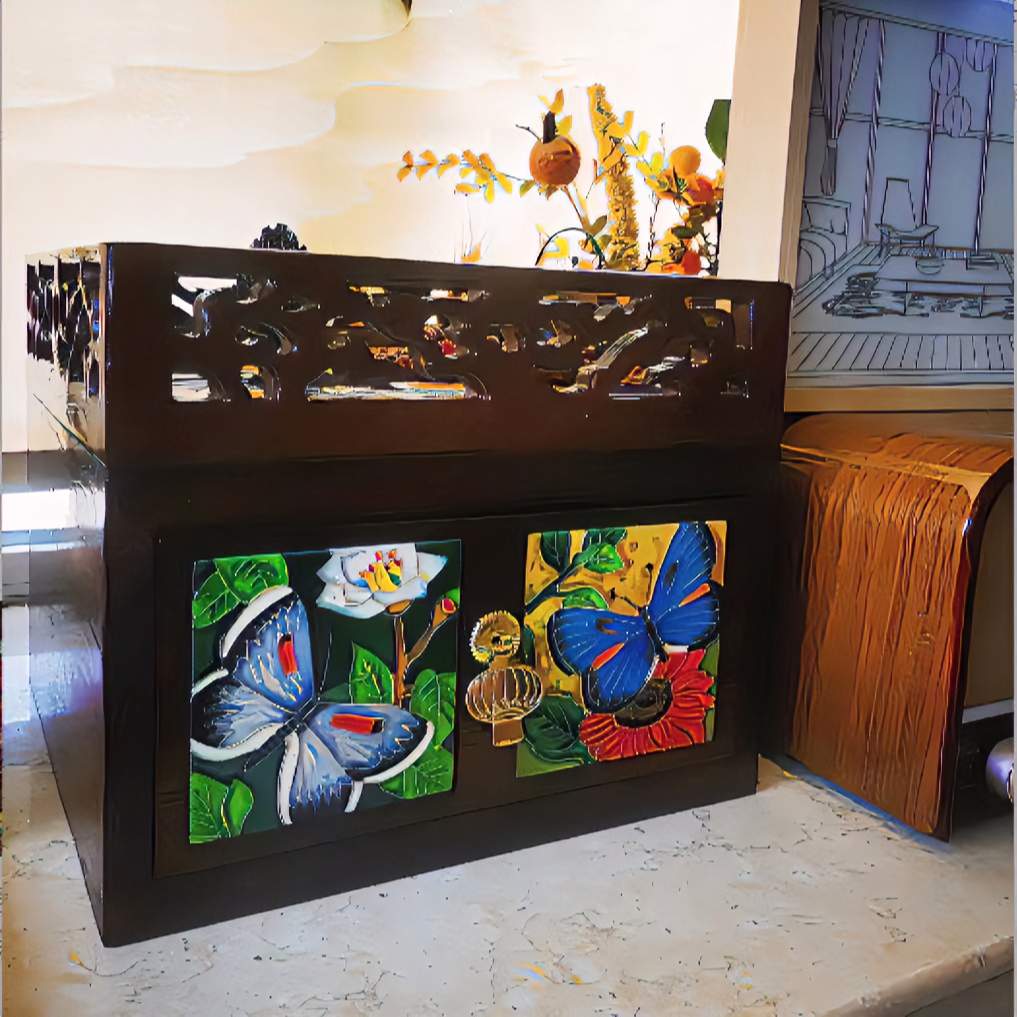 【赫颖】馨悦奁台--装饰品高档大气纯手工彩绘家庭收纳摆件家居卧室