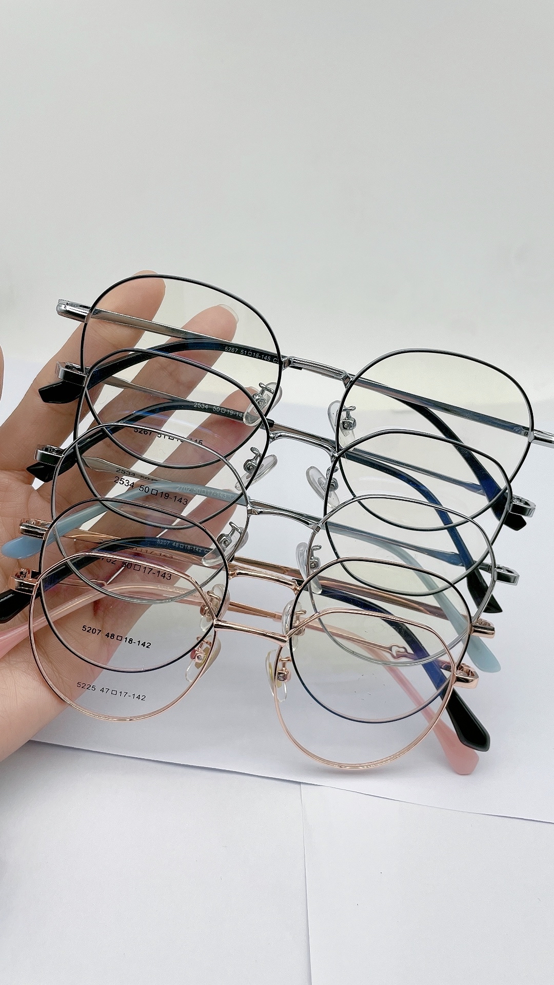 高品质复古金属百搭圆框多边形眼镜架圆框眼镜小红油金丝