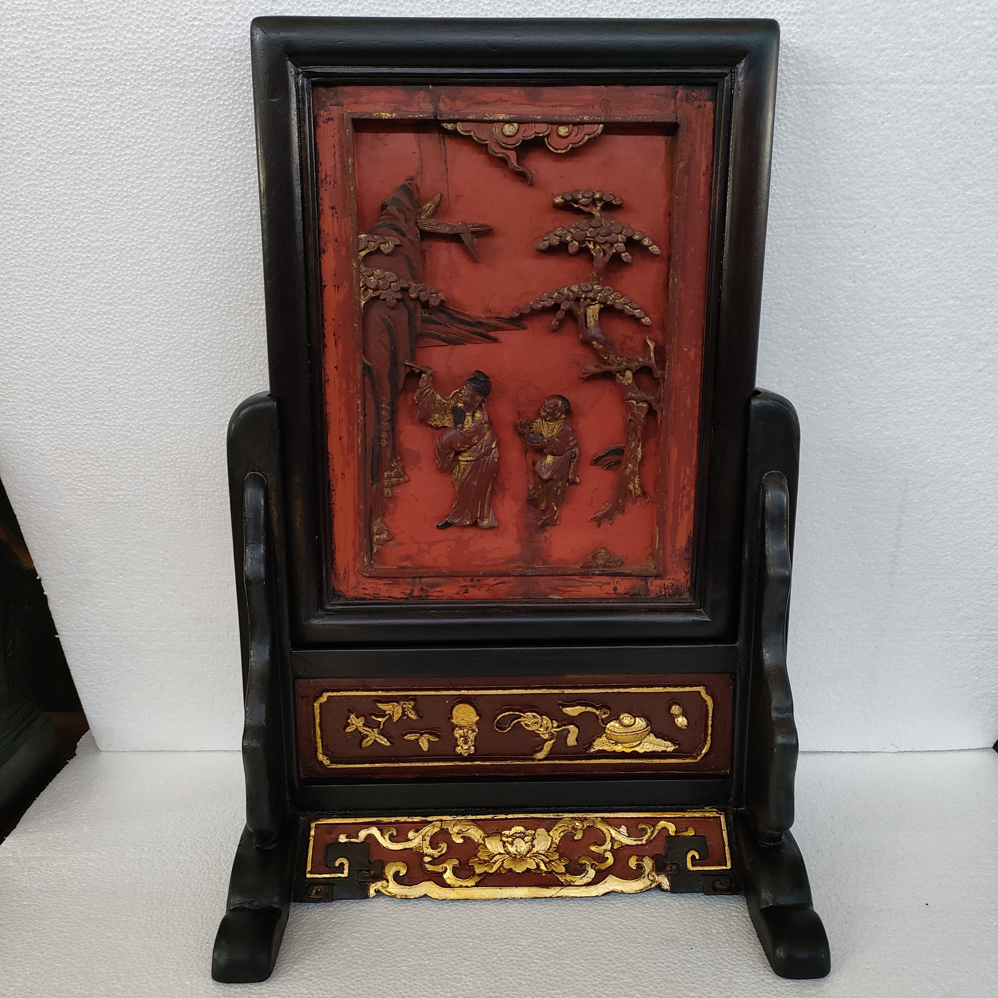 清贷老物件摆件花板座椅屏