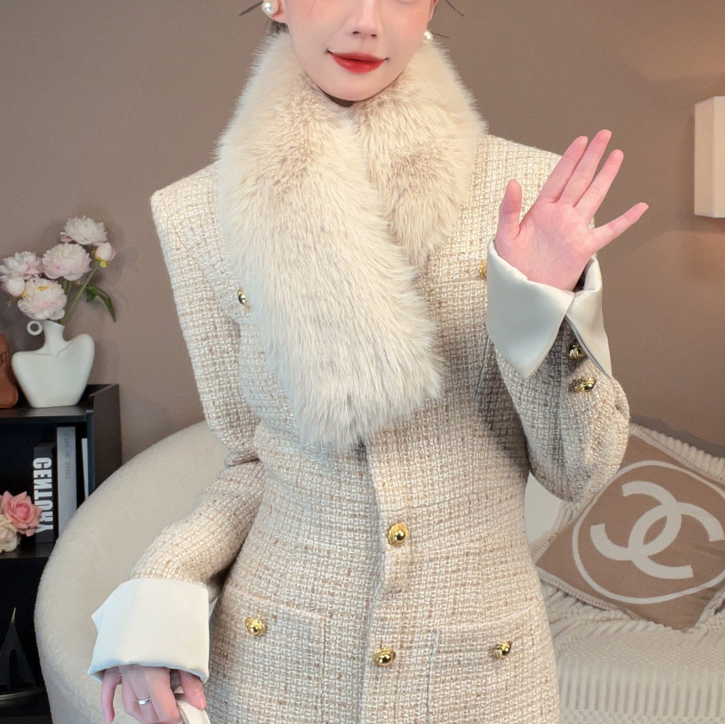 依依子【搭配围脖】秋冬保暖围脖女