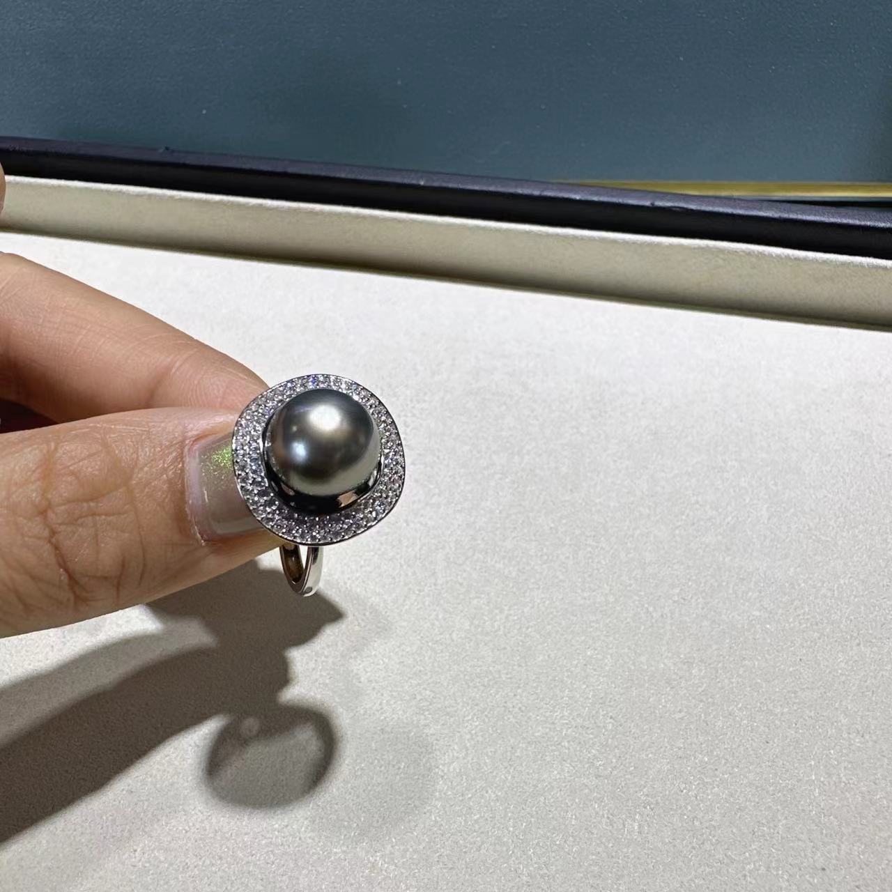 【煊姐专属】S925银/海水珍珠/大溪地戒指/10-11MM