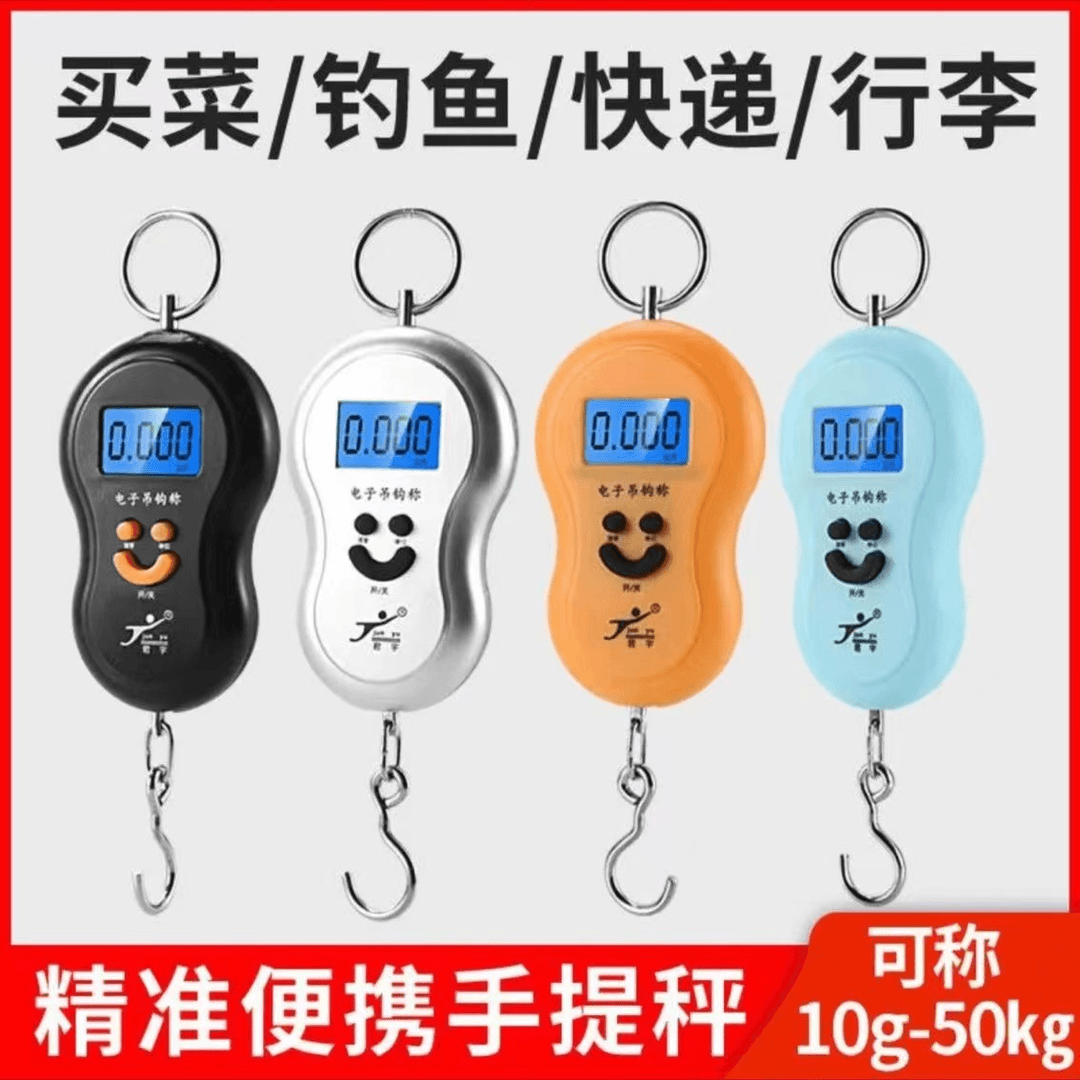 迷你弹簧手提电子秤商用便携式家用小型高精度50kg快递称小秤买菜