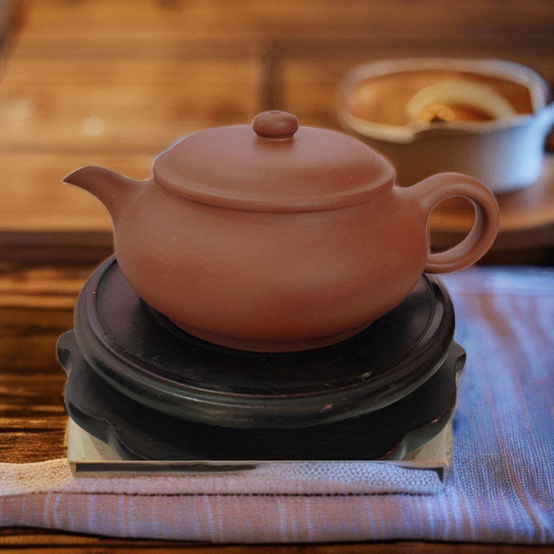 紫砂壶茶具手制明卢壶喀左原矿红泥电窑烧制泡茶壶陶壶泥壶仿古壶