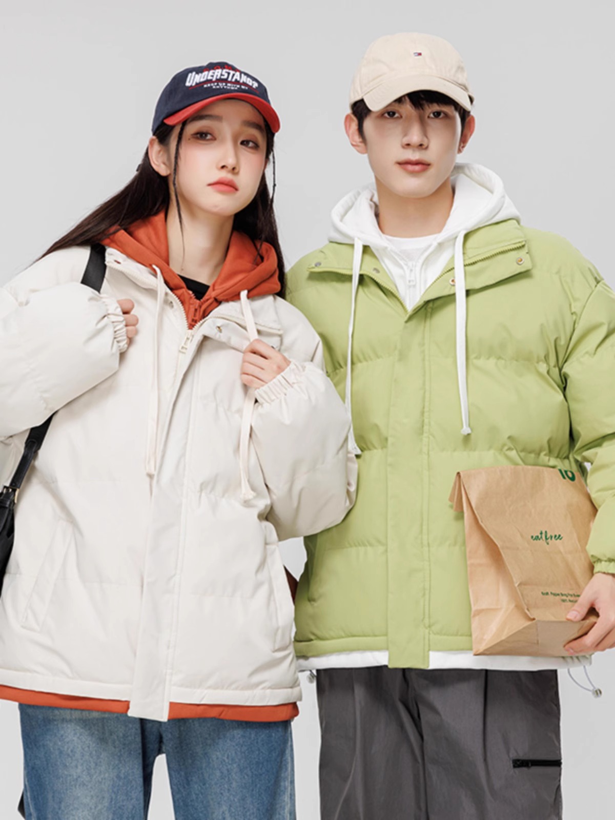 Madness Mdns Wruei  JACKET工装夹克潮牌宽松情侣假两件棉衣外套