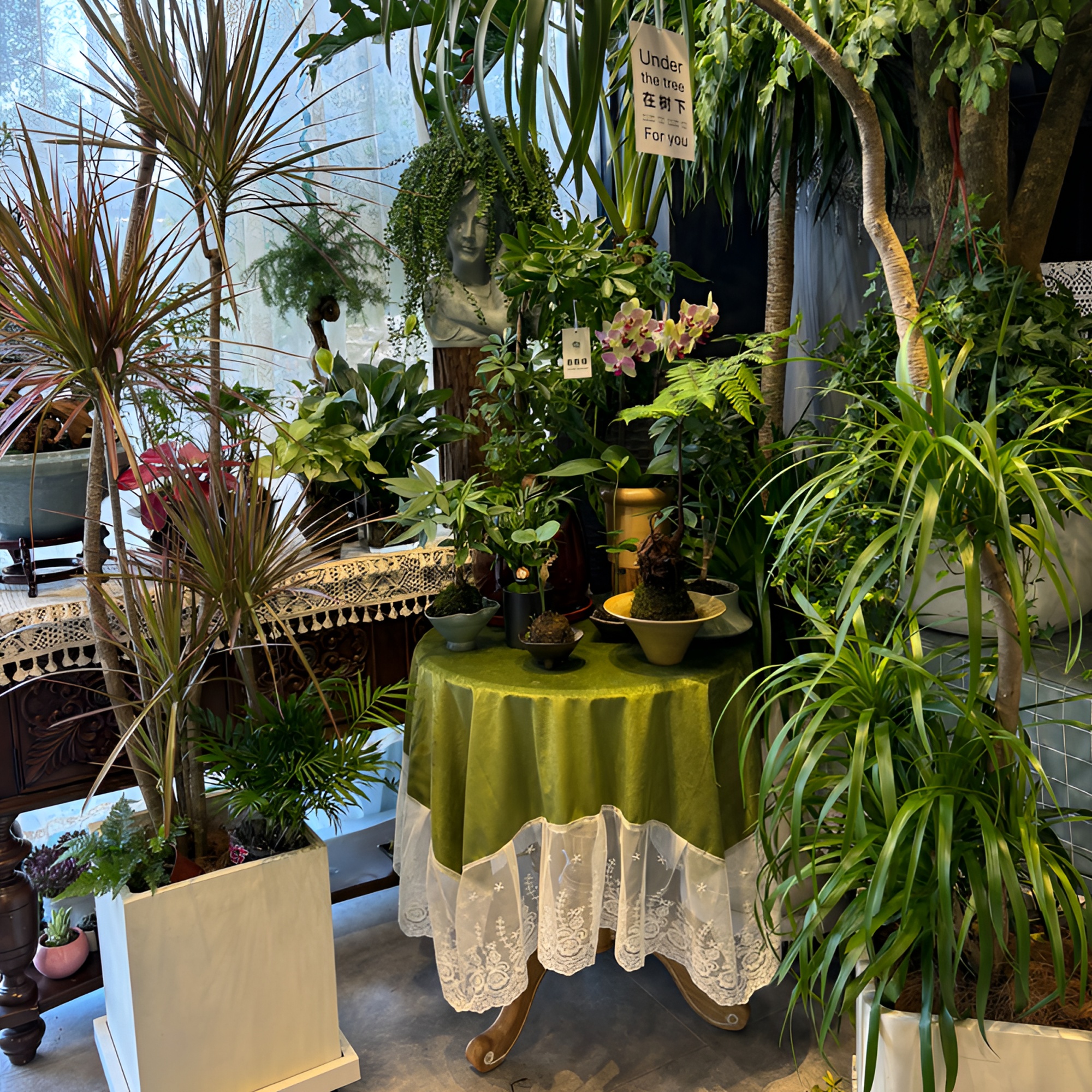 ins风复古榄橄绿桌布圆桌茶几蕾丝花边盖布台布客厅装饰布