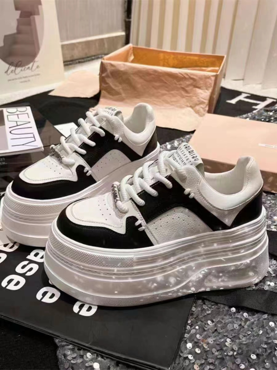 加厚底超轻系带百搭时尚韩版休闲女鞋潮流休闲鞋小白鞋运动鞋秋季