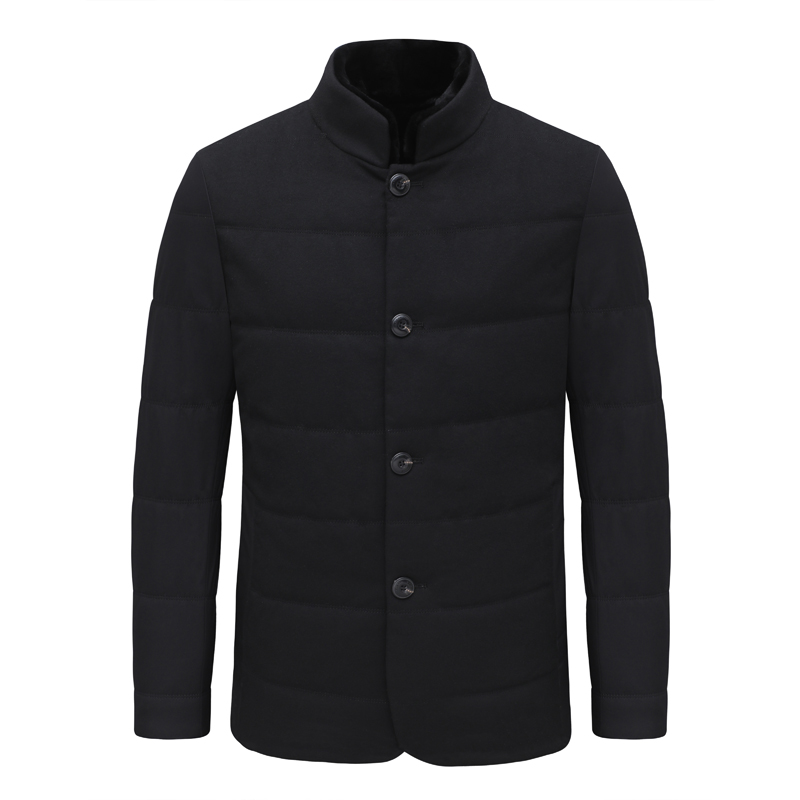 KL146凯秋冬款男尼克服 獭兔毛领直排扣休闲保暖防风棉服外套