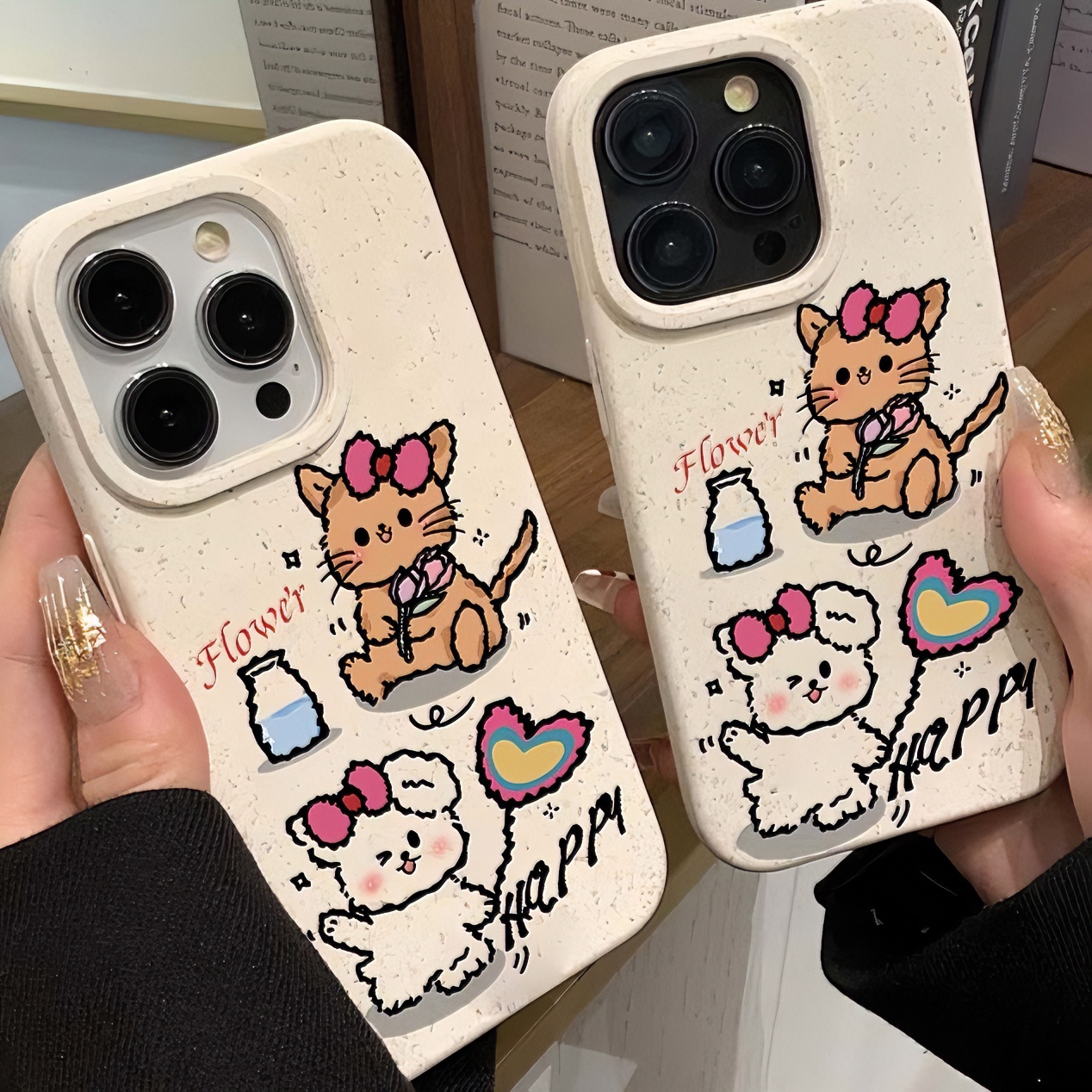 可爱猫咪iPhone15苹果14手机壳13promax小麦软壳12/11卡通xs/xr潮