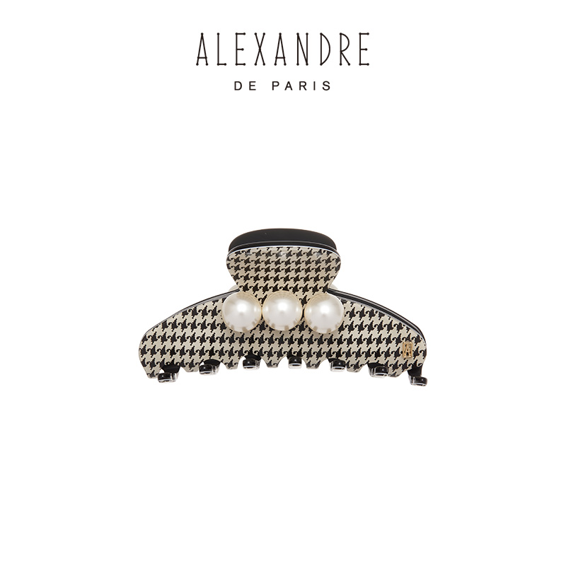 ALEXANDRE DE PARIS巴黎亚历山大千鸟玉珠中号抓夹发饰头饰