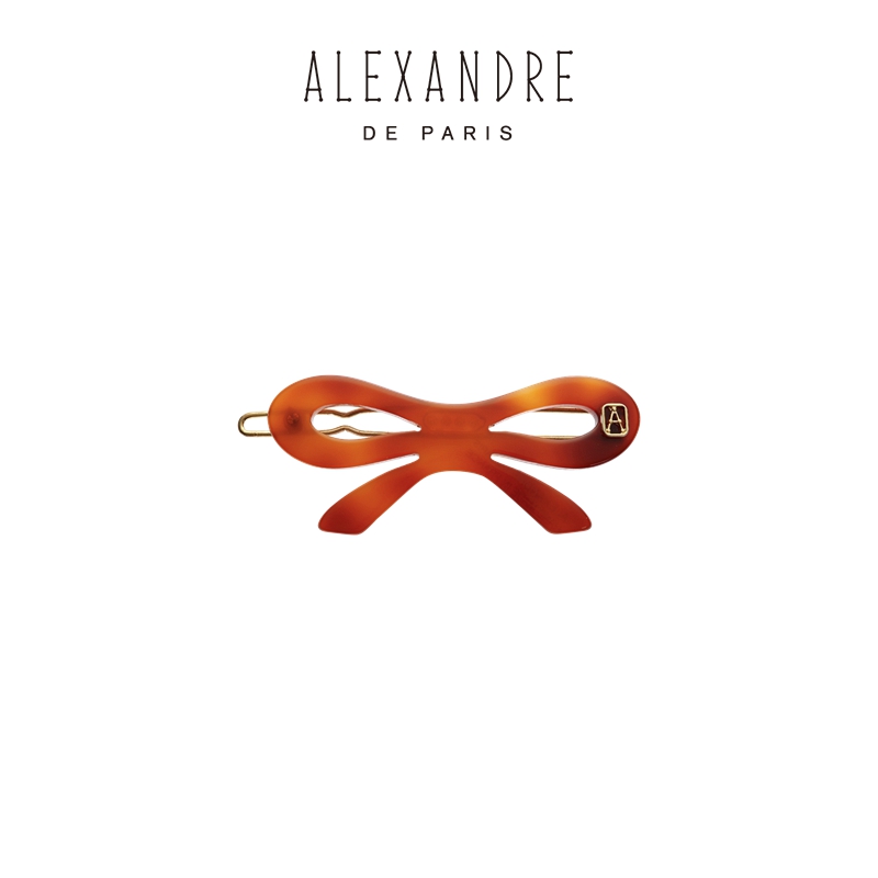 ALEXANDRE DE PARIS巴黎亚历山大经典蝴蝶结边夹发饰头饰刘海夹