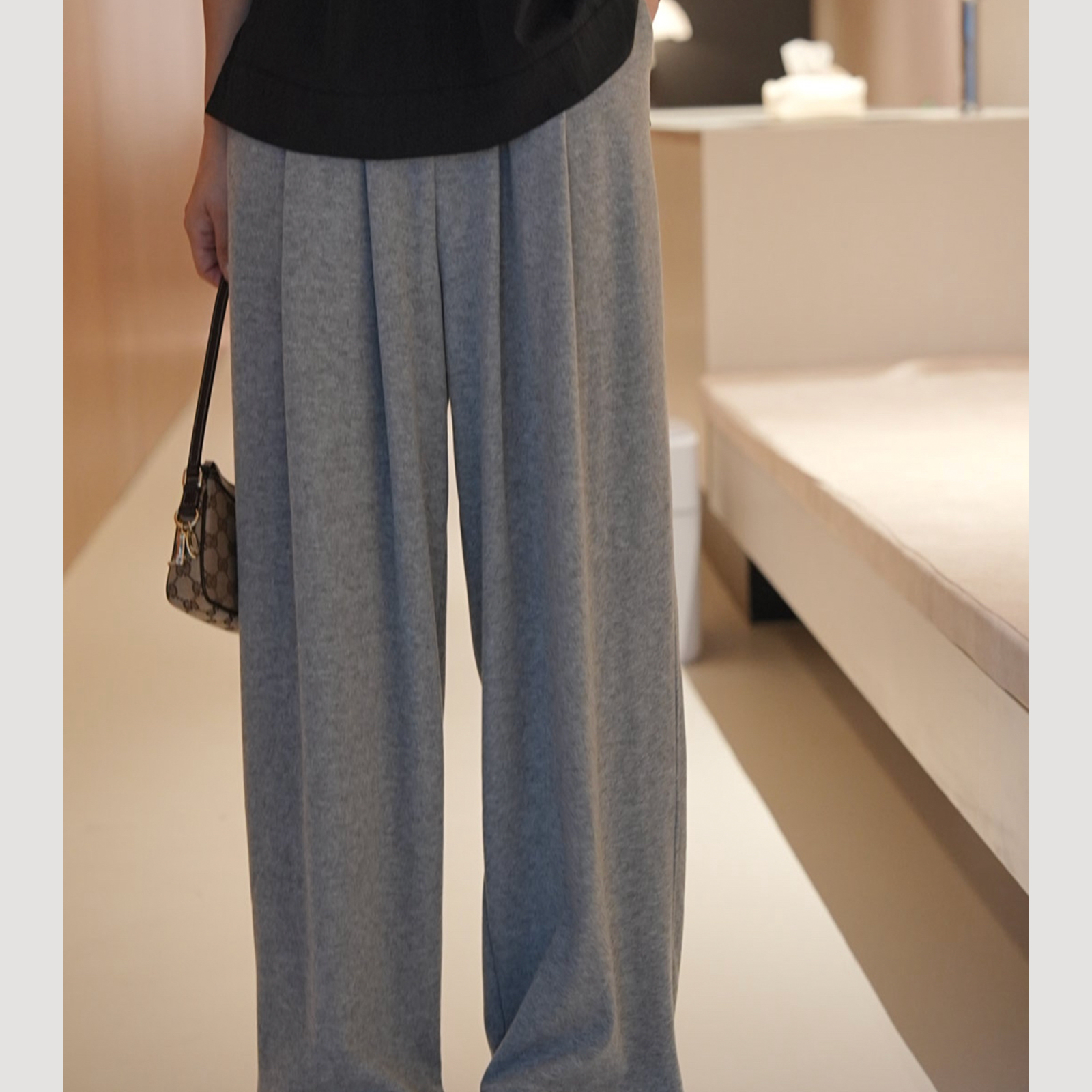 XIYE&W【麻糍裤】显瘦直筒休闲裤