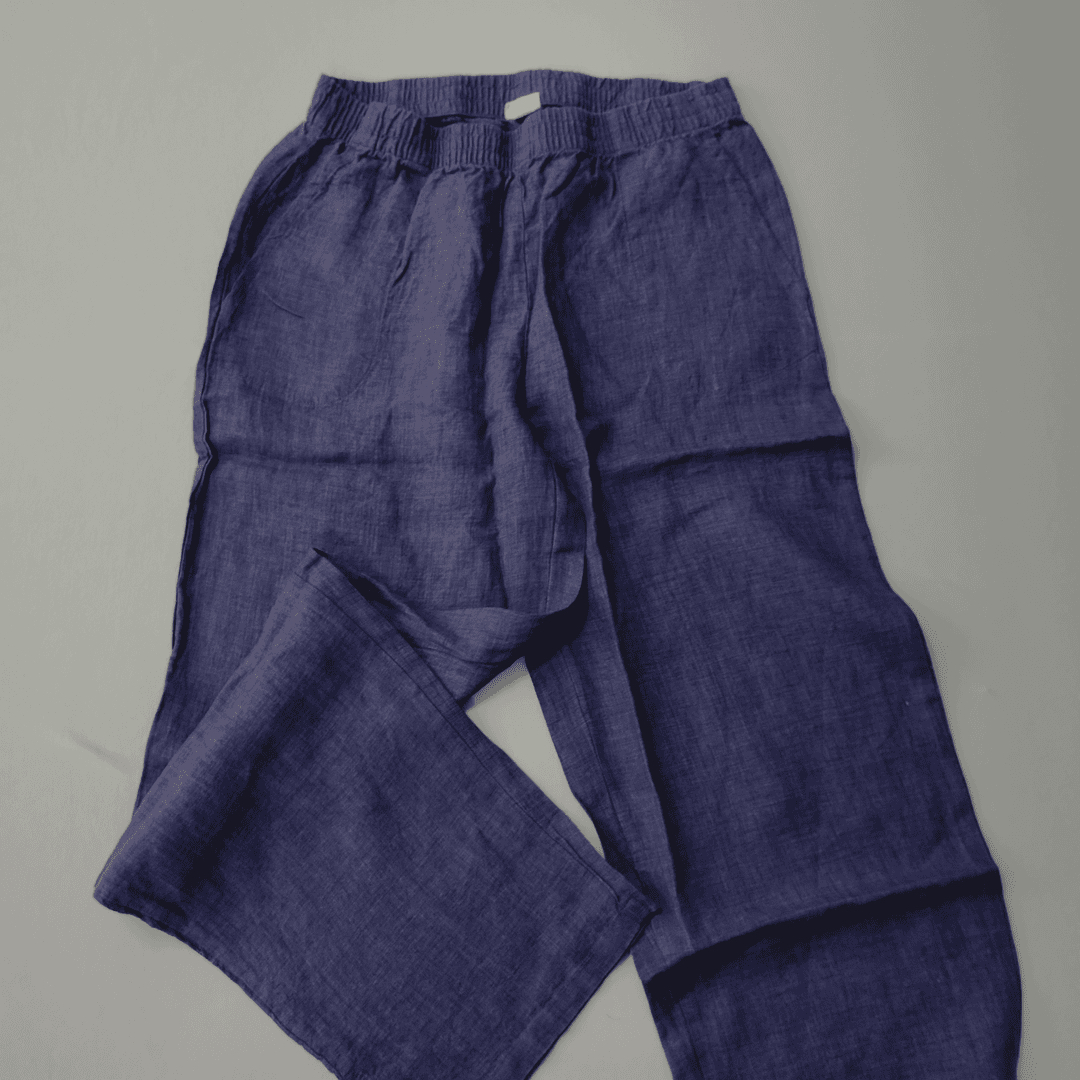 牛仔蓝炸街神器空气感舒适设计师品牌高端汉麻直筒阔腿裤修饰腿型