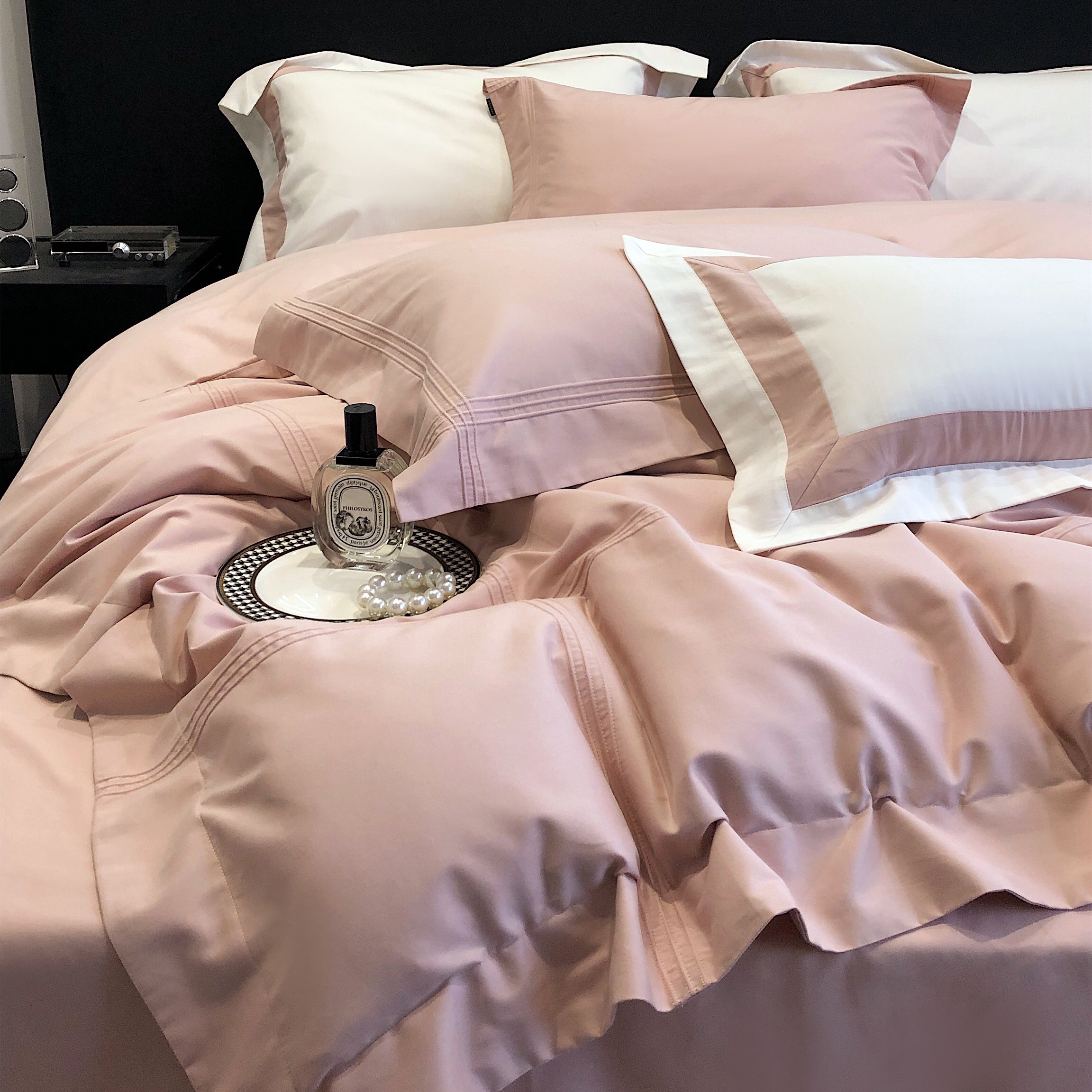 雯雯妈-【西西里】重工埋线款全棉长绒棉磨毛四件套