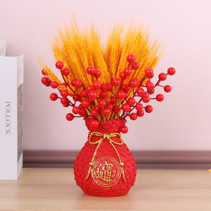 天然黄金大麦穗仿真花假花大麦干花客厅插花摆件乔迁结婚开业装饰