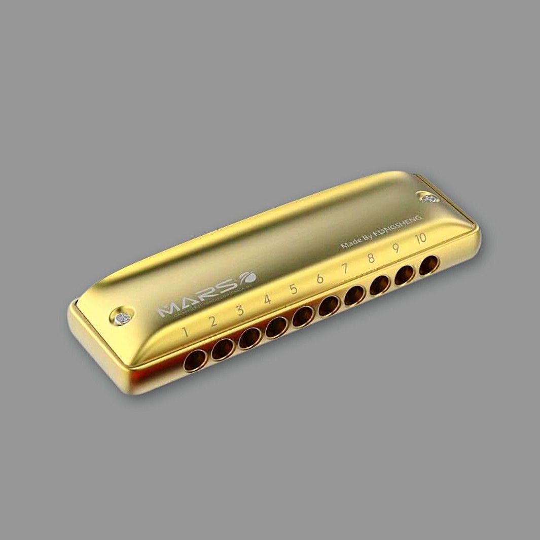 kongsheng/孔声圆孔全金属10孔口琴高级定制款(一对一包教会）