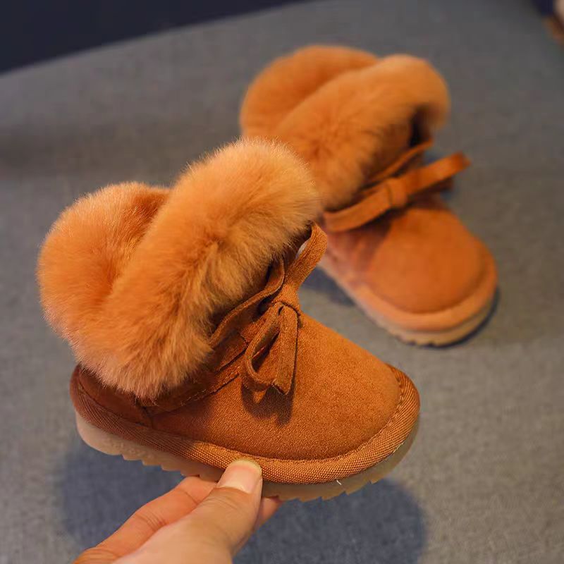 儿童雪地靴2023年冬季新款男女童棉鞋加厚保暖高筒靴子宝宝短靴