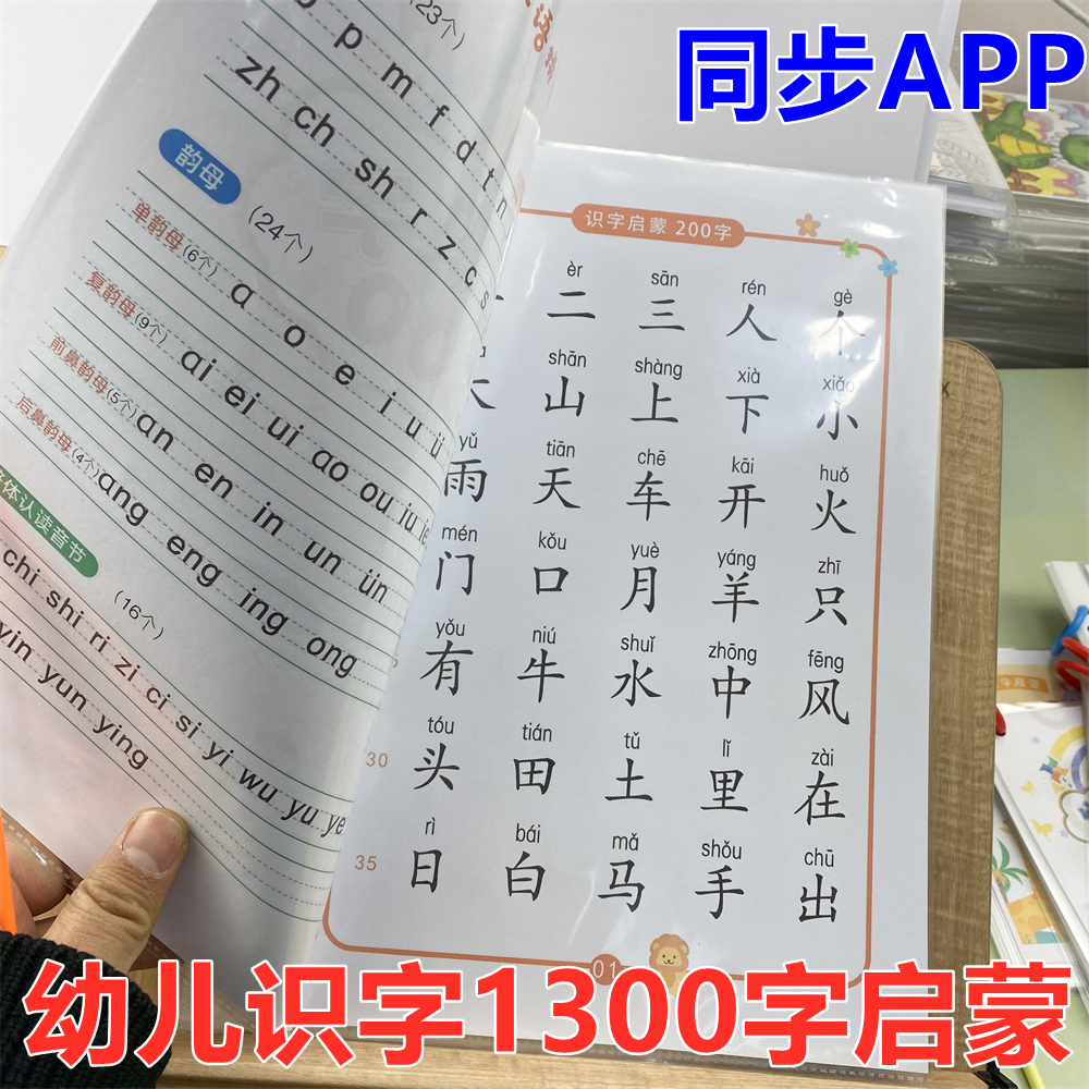 幼儿识字启蒙我的第一本汉字书大字拼音版宝宝早教神器加厚袋装