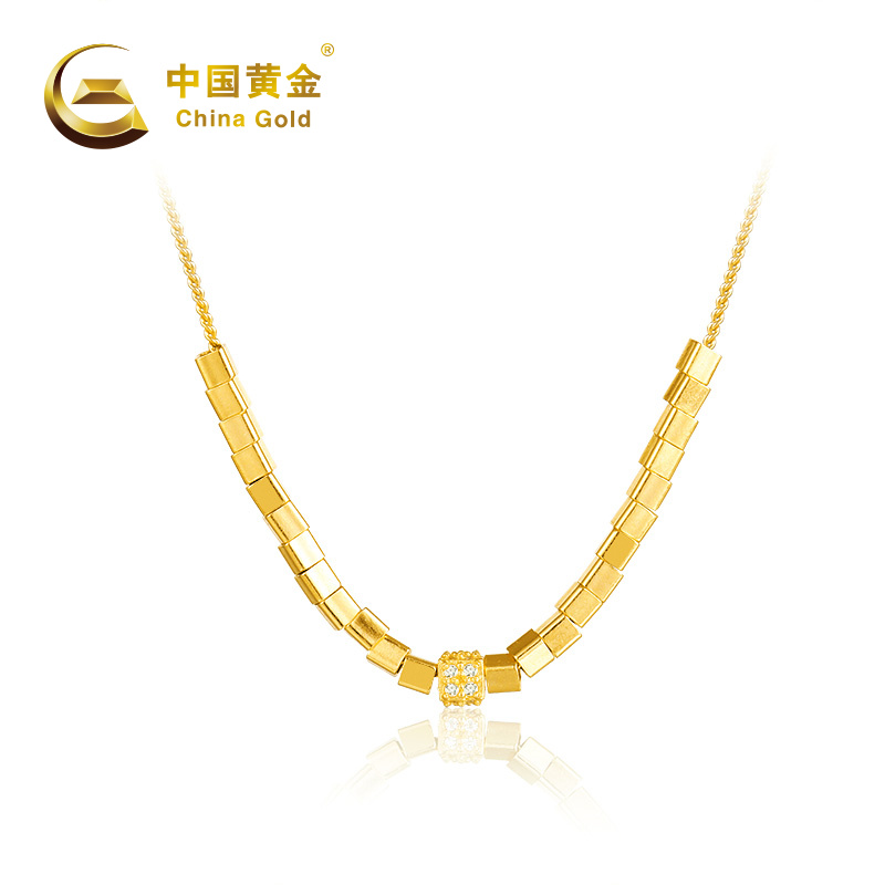 S925银小方糖项链