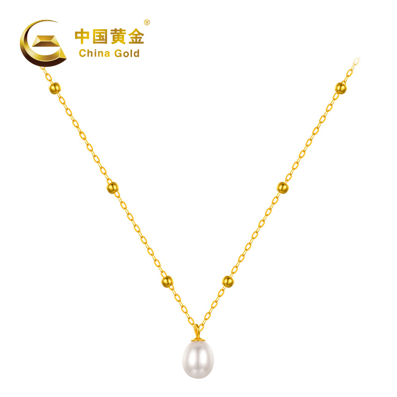 S925银镶珍珠套链