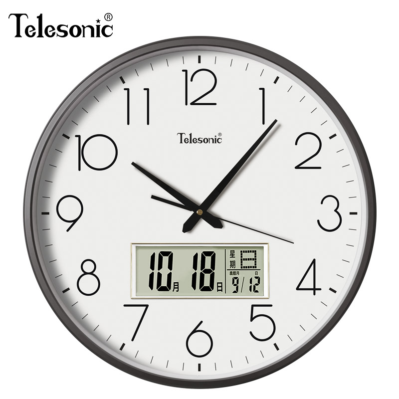 轻奢客厅家用简约钟表挂钟静音时钟