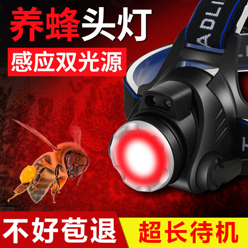 红白养蜂专用头灯蜜蜂蜂箱防蜂格子塑料防蜂服防逃引蜂中蜂蜂箱
