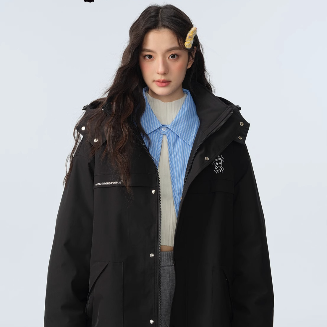 Dangerouspeople薛之谦dsp可调节袖口派克棉服冬季宽松百搭潮外套