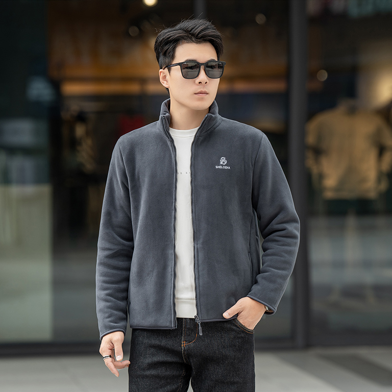 深冬季新款升级版加绒加厚保暖防风男士户外运动云感绒外套2070