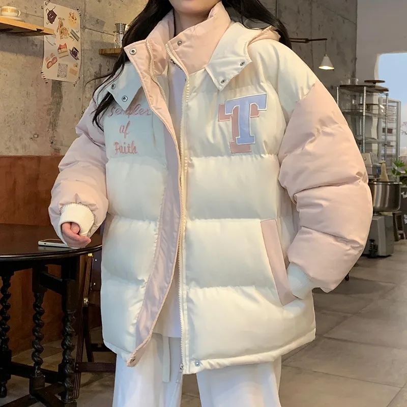 雅鹿羽绒羽绒服少女冬装2023新款初中高中学生加厚小棉袄面包服棉