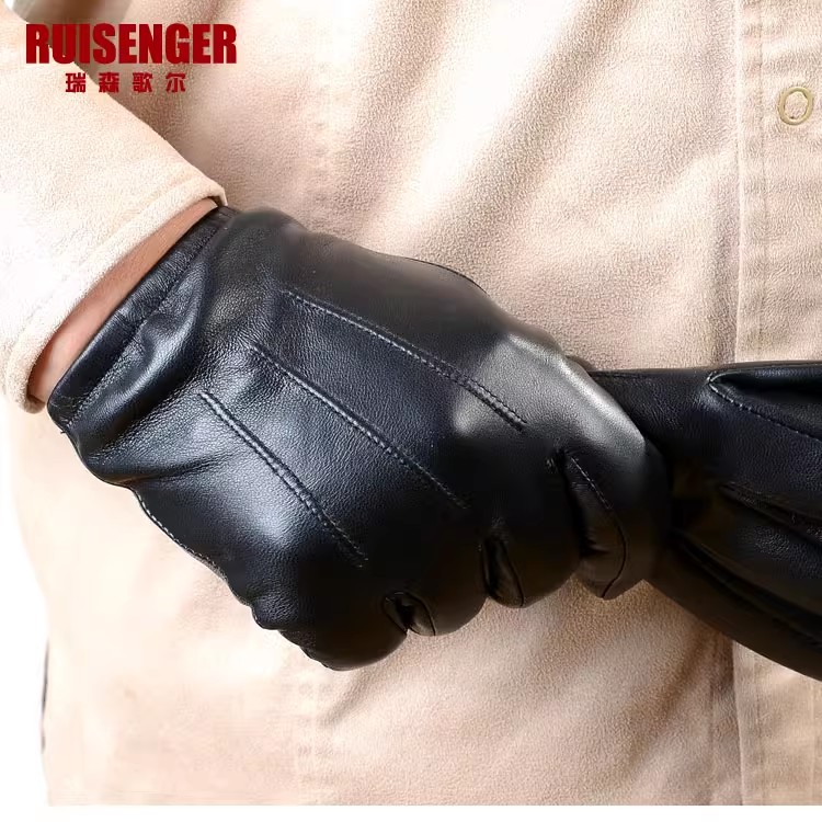 男士真皮保暖韩版加厚羊皮手套