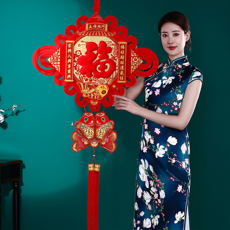 红福字小号中国结门上挂件精致墙壁挂画入户门玄关平安节吉祥装饰