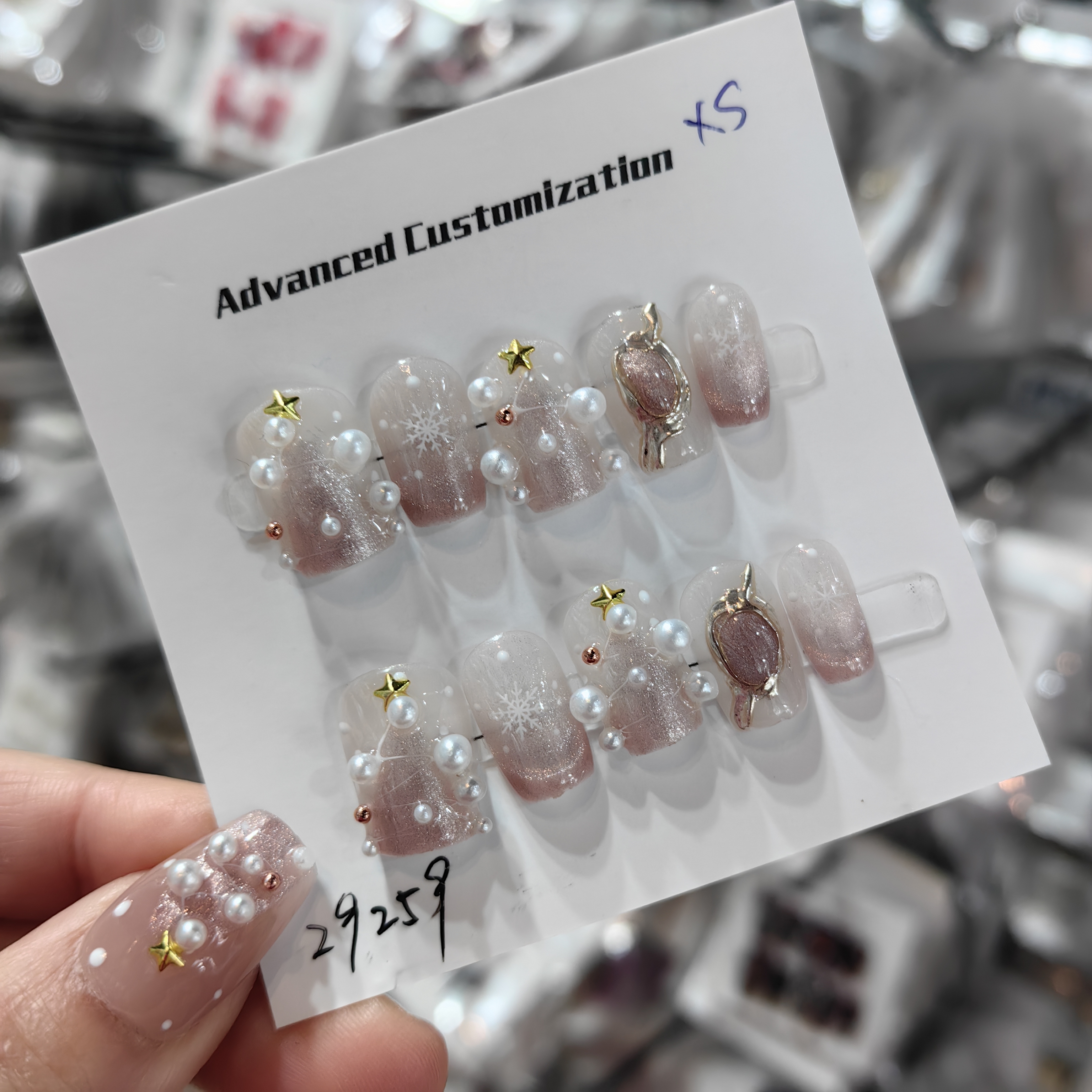 【圣诞初雪】纯手工穿戴甲 29259 29260 29261