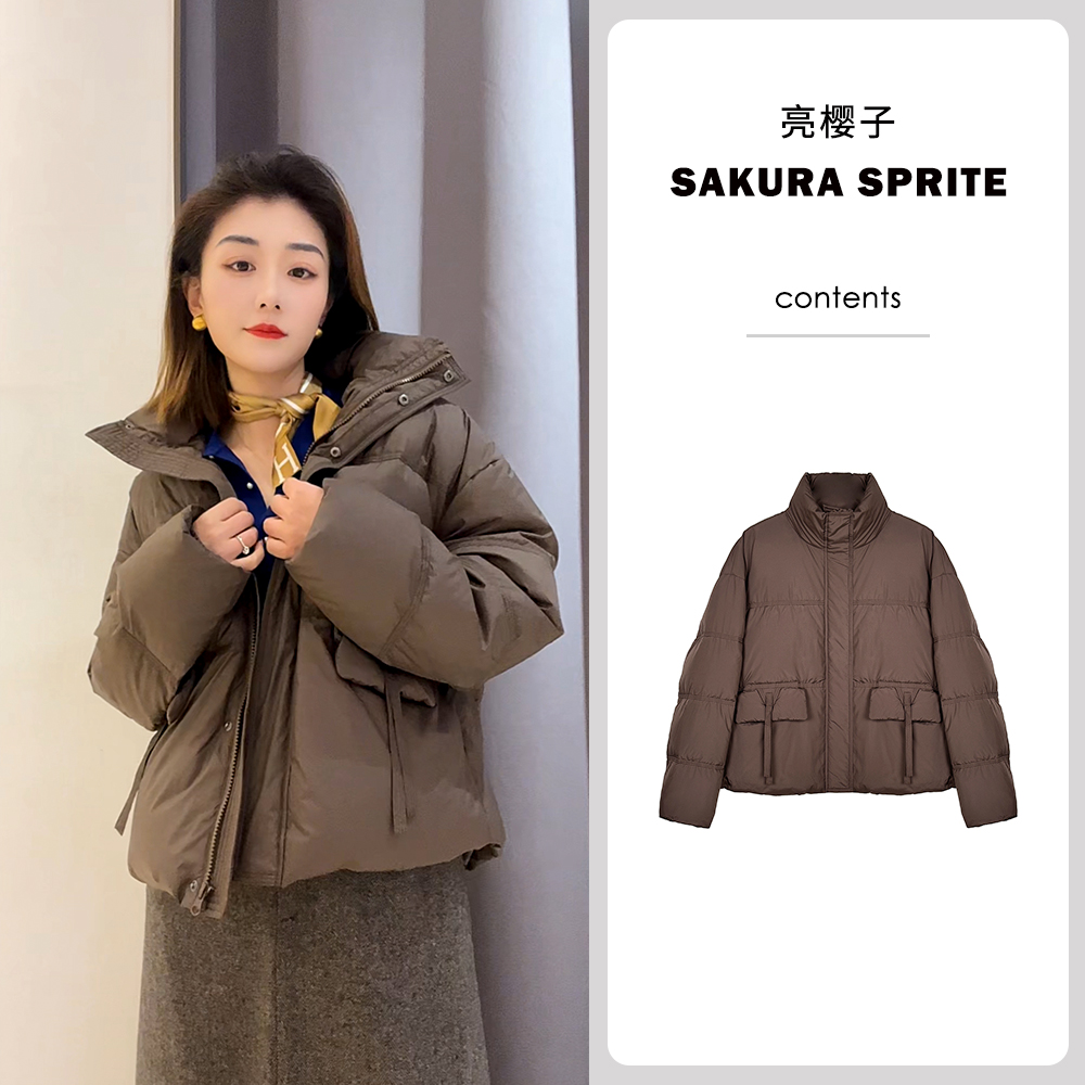 亮樱子LDWGY125韩版高端时尚宽松小个子面包服冬季潮羽绒服