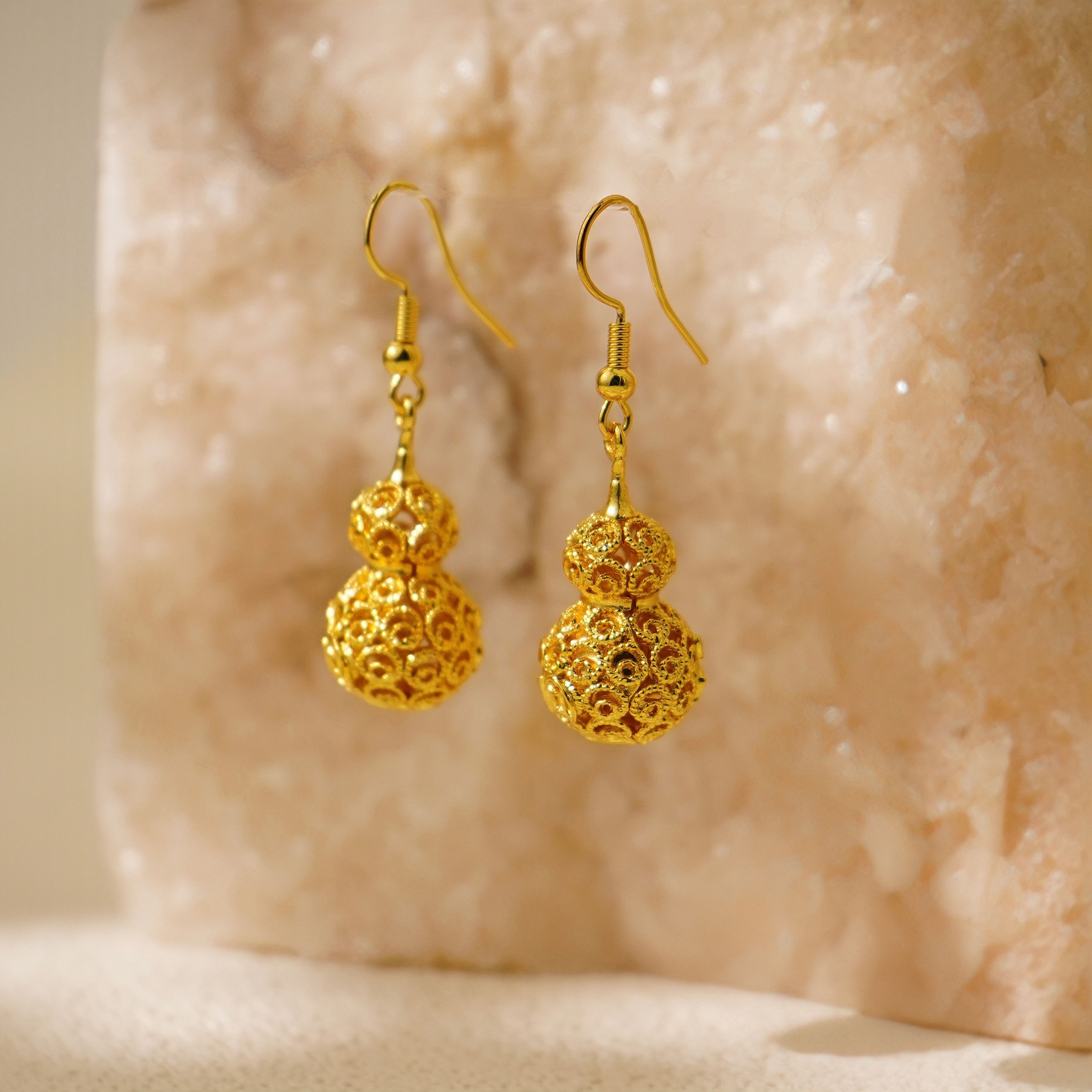 国风镂空葫芦耳环ZD0361