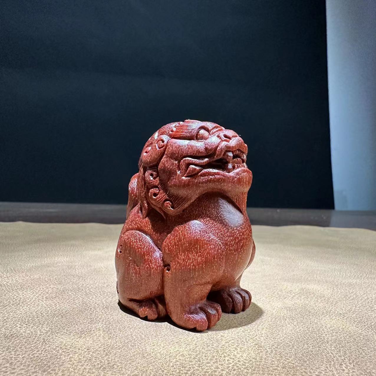 印尼紫檀精雕胖头貔貅