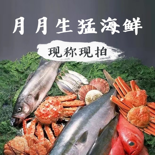 各种生猛海鲜（龙虾料）现买现称（只发长春）保鲜不保活