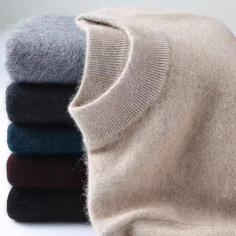 可机洗精纺羊毛！男神必备加厚羊毛衫半高领保暖时尚高档百搭冬季