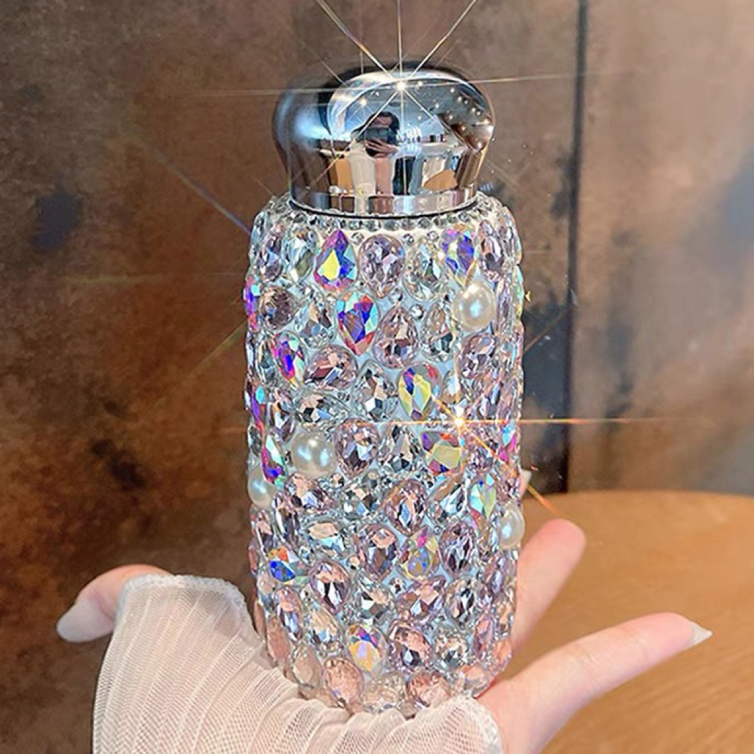 保温杯女士镶钻高颜值水杯高级感带大钻精致轻奢高端杯子奢华女生