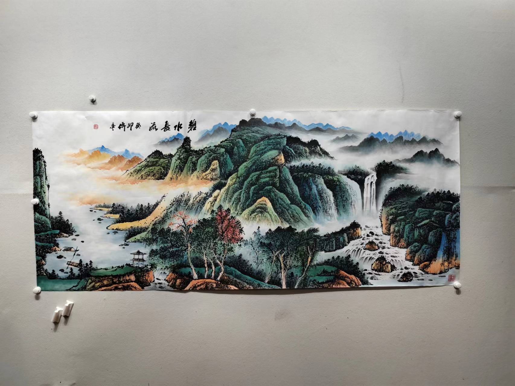 大红袍画家-张传亭-《碧水长流》