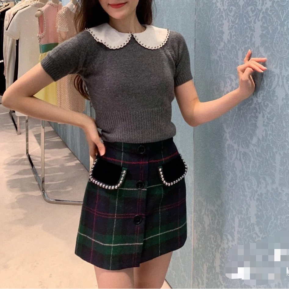 99新 MIU MIU/缪缪 半身裙/38码/成色99/Xsps7827