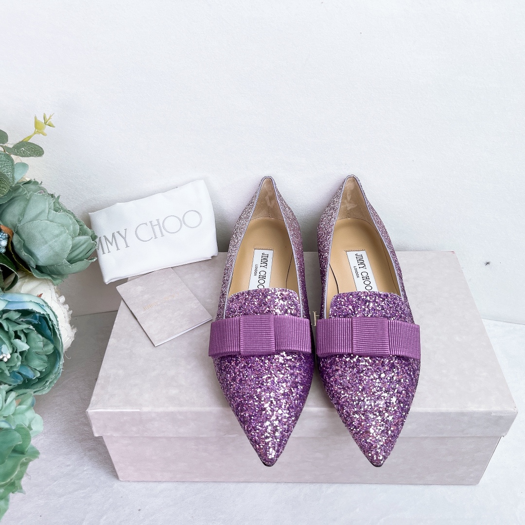 全新未使用 JIMMY CHOO/吉米周 平底鞋/35.5码/成色/Xspc161