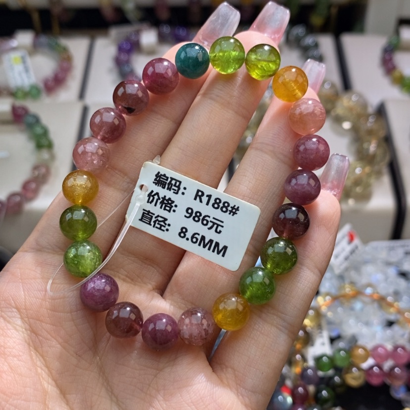 【闪购商品】碧玺手链未镶嵌R188#8.6mm