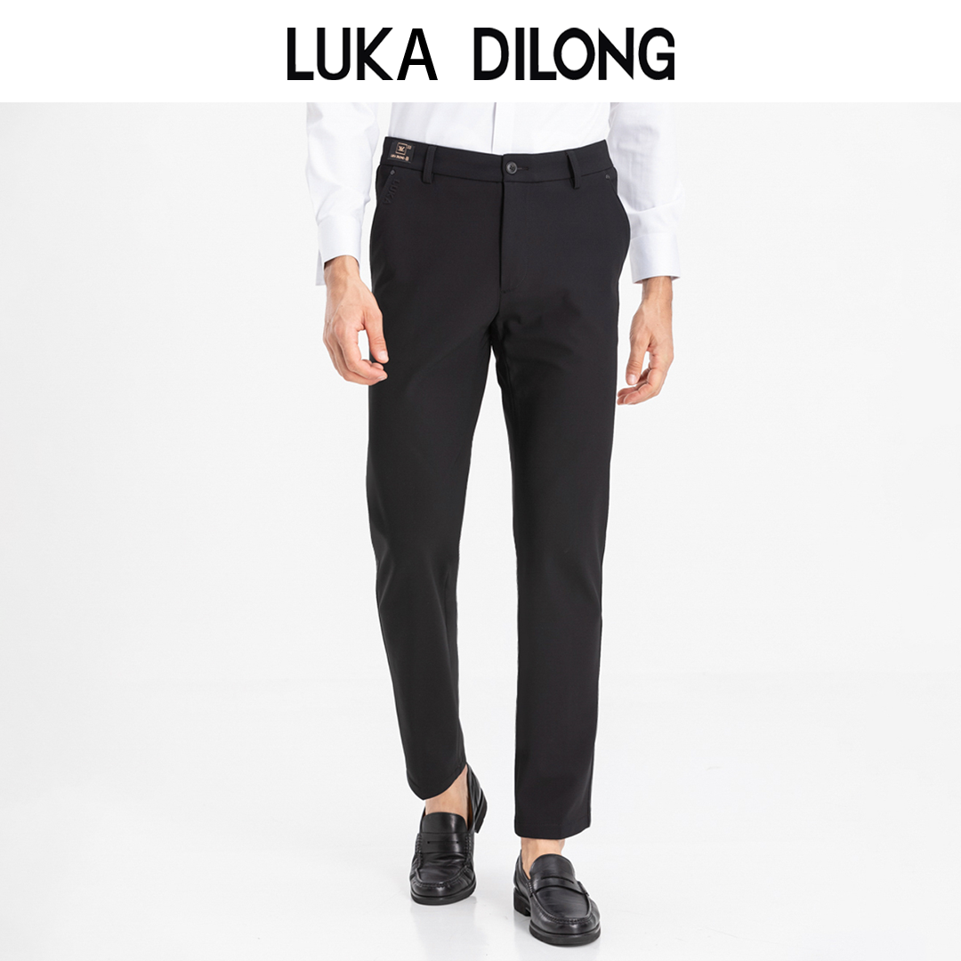 路卡迪龙-【商务羽绒裤】秋冬男士弹力商务黑色B版休闲裤340237106