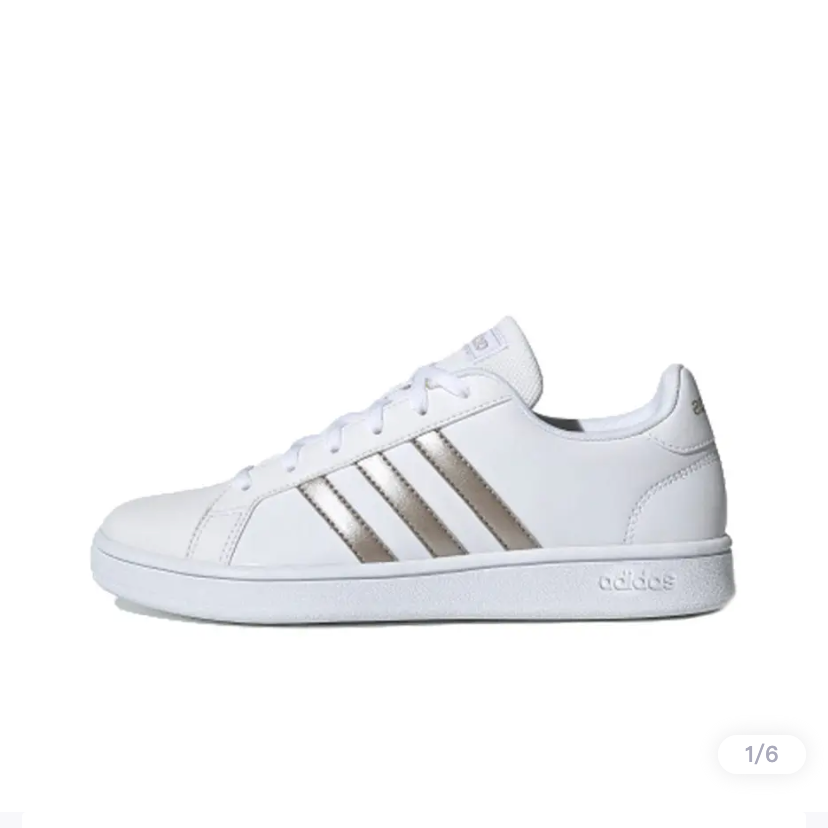 adidas neo Grand Court Base 女款 白银/38(默认微瑕)